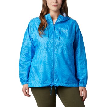 Columbia Jas Dames, Flash Forward Printed Windbreaker Plus Size Blauw, 91YTOWGEJ